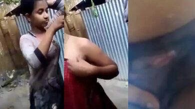 Jawan village girl bathroom video call kar chut
